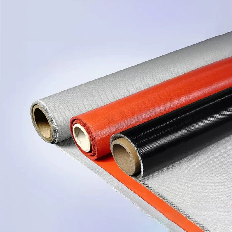 High Temperature Fire Resistant Fabric Colored Heat Resistant Silicone Rubber Coated Fiberglass Cloth
