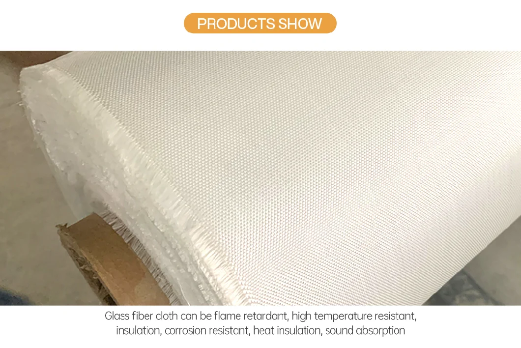 6 Oz Plain Woven Roving Insulation E Glass Roll Fiberglass Cloth for Boats Surfboards