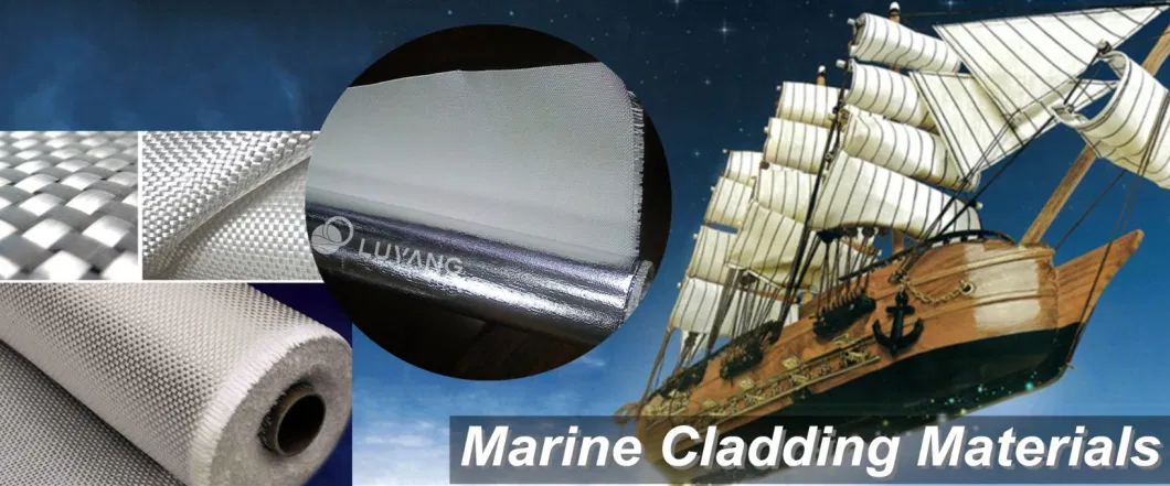 Luyang Marine Cladding Materials Fireproof Fiber Glass Cloth with Aluminum Foil