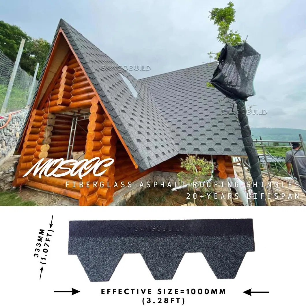3 Tab Fiberglass Asphalt Shingle for Architecture Roofing Shingles Wholesale Retail Cheap Roofing Materials