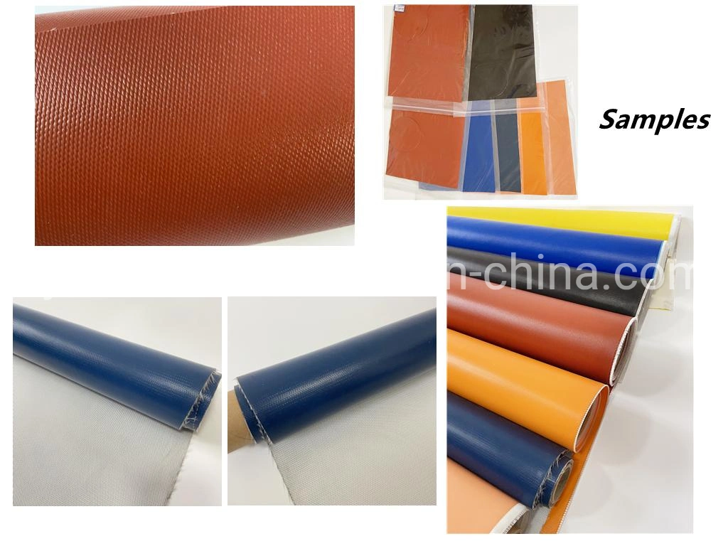 Heat Resistant Thermal Insulation E Glass Plain Weave Tejido De Fibra De Vidrio 0.25mm Coated Fiberglass Fabric for Fire-Proof Curtains